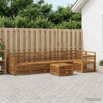 vidaXL Ensemble de canapé d'angle 6 Pièces Naturel Bois d'Acacia Massif