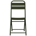 vidaXL Chaises de jardin pliantes 2 Pièces Vert foncé 42x52x82 cm Acier revêtu de poudre