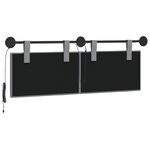 vidaXL Tête de lit suspendue Avec lumière LED Gris clair Tissu