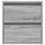 vidaXL Table de chevet murale sonoma gris 38x34x40 cm