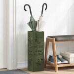 vidaXL Porte-parapluie Olive 15 5 x 15 5 x 49 cm Acier