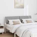 vidaXL Tête de lit capitonnée Gris clair 150 cm Pin massif