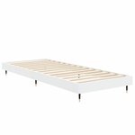 vidaXL Cadre de lit sans matelas blanc 75x190 cm bois d'ingénierie