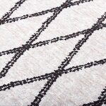 vidaXL Tapis lavable antidérapant 190x300 cm noir et blanc