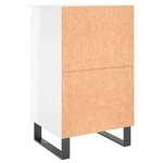 vidaXL Tables de chevet 2 Pièces blanc brillant 40x35x69 cm