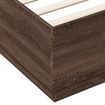 vidaXL Cadre de lit avec LED sans matelas chêne marron 120x200 cm