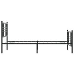 vidaXL Cadre de lit métal sans matelas avec pied de lit noir 107x203cm