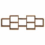 vidaXL Étagère murale vieux bois 129x18x42 cm bois d'ingénierie