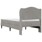 vidaXL Cadre de lit avec tête de lit Gris clair 100 x 200 cm Velours