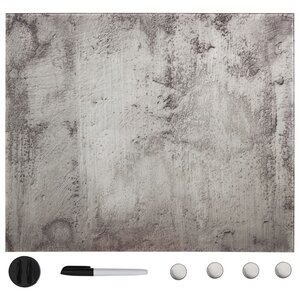 Tableau magnétique panneau écriture école maison bureau mural verre 50 x 50 cm gris 02_0045505