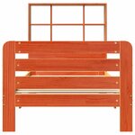 vidaXL Cadre de lit sans matelas cire marron 75x190 cm bois pin massif