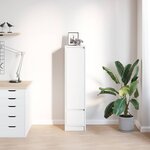 vidaXL Buffet haut blanc 29 5x34x119 5 cm bois d'ingénierie