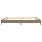 vidaXL Cadre de lit à ressorts taupe 200x200 cm tissu