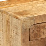 vidaXL Table de chevet 2 Pièces 37x32x50 cm bois massif de manguier brut