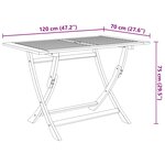 vidaXL Ensemble à manger d'extérieur pliable 5Pièces Bois d'acacia solide