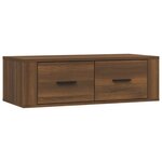 vidaXL Armoire TV suspendue Chêne marron 80x36x25 cm Bois d'ingénierie