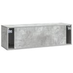 vidaXL Meuble TV mural 98 x 31 x 30 cm Gris béton Bois d'ingénierie