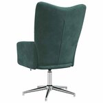 vidaXL Chaise de relaxation Vert foncé Velours