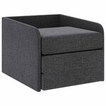 vidaXL Fauteuil convertible gris foncé tissu