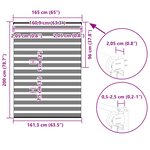 vidaXL Store zèbre gris clair largeur du tissu 160 9 cm polyester