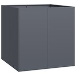 vidaXL Jardinière anthracite 80x80x80 cm acier