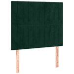 vidaXL Tête de lit Vert foncé 80x5x118/128 cm Velours