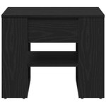 Table basse en chêne noir 55 5x55x45 cm en bois d'ingénierie