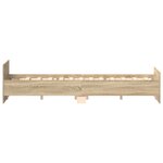 vidaXL Cadre de lit sans matelas chêne sonoma 135x190 cm