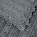 vidaXL Jeté Gris foncé 270 x 240 cm Toison