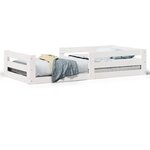 vidaXL Cadre de lit sans matelas blanc 70x140 cm bois de pin massif