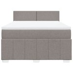 vidaXL Sommier à lattes de lit avec matelas Taupe 140x200 cm Tissu