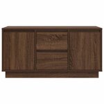 vidaXL Meuble TV avec lumières LED chêne marron 100x41x50 cm