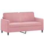 vidaXL Ensemble de canapés 2 Pièces rose velours
