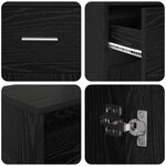 vidaXL bureau Chêne noir 140x55x91 cm Bois d'ingénierie