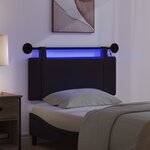 vidaXL Tête de lit suspendue Noir Tissu