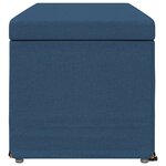 vidaXL Tabouret Bleu 101 x 41 x 40 cm Tissu et bois stratifié