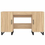 vidaXL Bureau chêne sonoma 140x50x75 cm bois d'ingénierie
