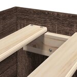 vidaXL Cadre de lit sans matelas chêne marron 90x190cm bois ingénierie