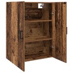 vidaXL Armoire Murale 2 Pièces Bois ancien 69 5 x 34 x 90 cm