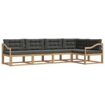 vidaXL Ensemble de canapés d'extérieur 4 Pièces Blanc et anthracite