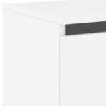 vidaXL Table de chevet murale avec lumières LED blanc