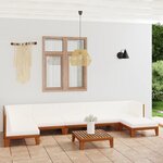 vidaXL Salon de jardin 8 Pièces avec coussins Bois d'acacia solide