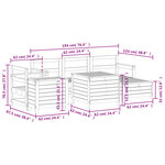 vidaXL Salon de jardin 7 Pièces bois de pin imprégné