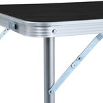 vidaXL Table pliable de camping Gris Aluminium 120x60 cm