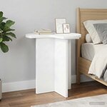 vidaXL Table d'appoint 2 Pièces Blanc Ø 39 x 38 cm Bois d'ingénierie