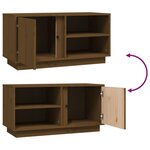 vidaXL Meuble TV Marron miel 80x35x40 5 cm Bois de pin massif