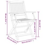 vidaXL Chaises pliables de jardin lot de 4 bois massif d'acacia