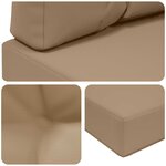 vidaXL Coussin de canapé d'extérieur 3 Pièces Taupe Polyester