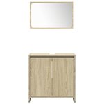 vidaXL Ensemble de meubles de salle de bain 4 Pièces chêne sonoma
