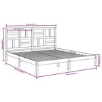 vidaXL Cadre de lit sans matelas bois massif 200x200 cm